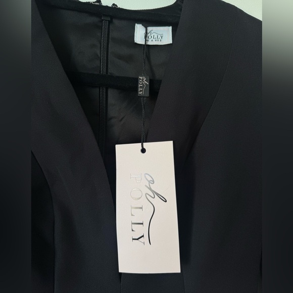 Oh Polly Fiorella Long-Sleeve Pleated Mini Dress in Black - Size 2 - Picture 14 of 15